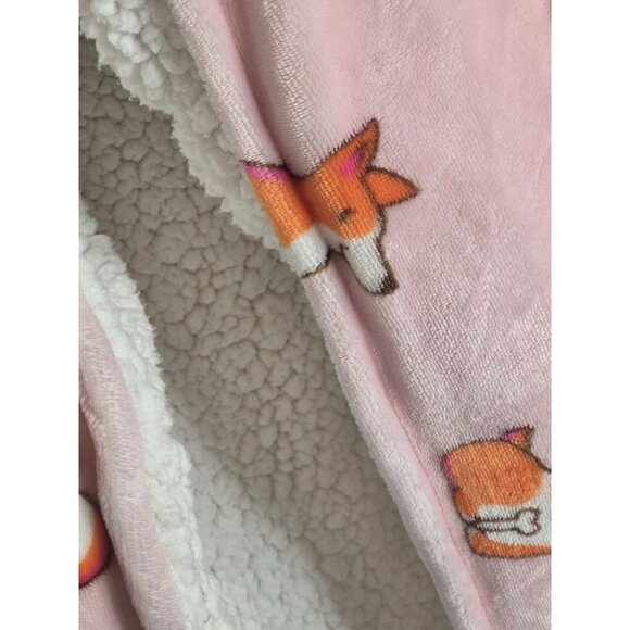 THE OODIE Adult Oversized Hoodie Blanket Fleece Sherpa Corgi Dog Print- ONE SIZE - Picture 6 of 16